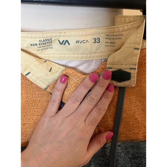 RVCA Men's Color Block Swim Trunks 33 - Picture 2 of 6